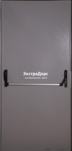 Глухая противопожарная дверь серая с антипаникой в Подольске  купить