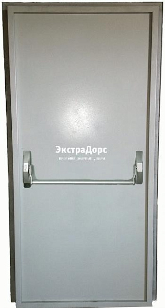 Входная противопожарная дверь металлическая утепленная металлическая глухая белая с антипаникой в Подольске  купить