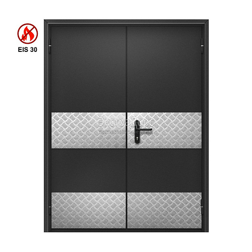 Двухстворчатая дверь глухая противопожарная EIS 30 ДПМ-02-EIS30 ДП82 двупольная Двухстворчатая дверь глухая противопожарная EIS 30 ДПМ-02-EIS30 ДП82 двупольная