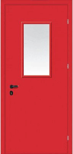 Дверь с уплотнителем от холодного дыма противопожарная EI30 со стеклом Дверь с уплотнителем от холодного дыма противопожарная EI30 со стеклом