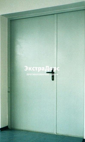 Противопожарная дверь двупольная белая без порога в Подольске  купить